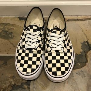 Checkered vans, size 8.5